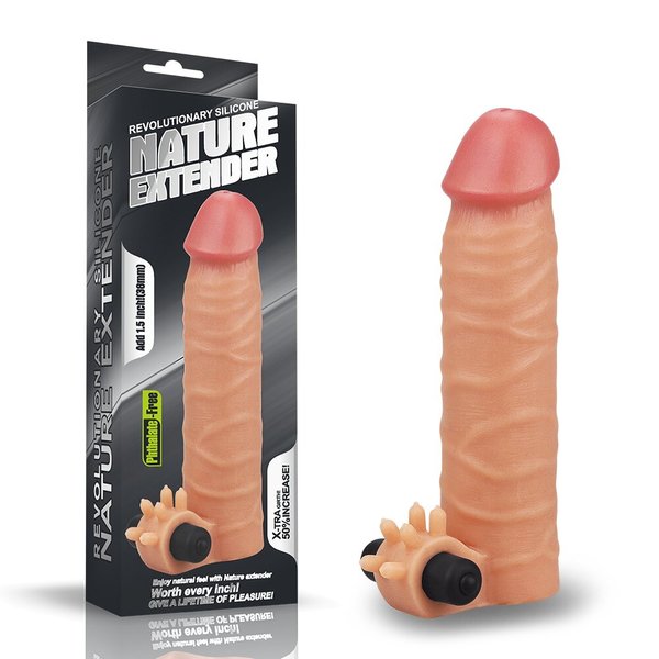Насадка на пенис Vibrating Nature Extender Add 1.5"
