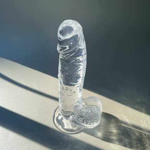 Прозорий фалоімітатор з присоскою Alive Jelly Dildo Pepito, Прозрачный
