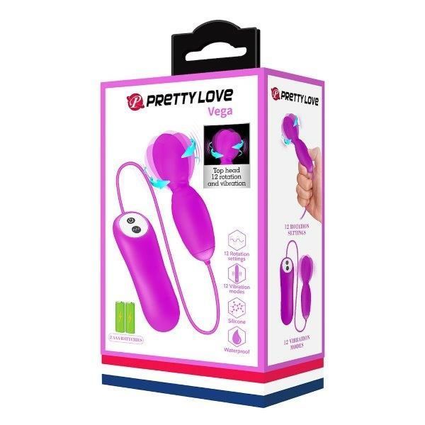 Вибратор с ротацией Pretty Love Vega, Фиолетовый